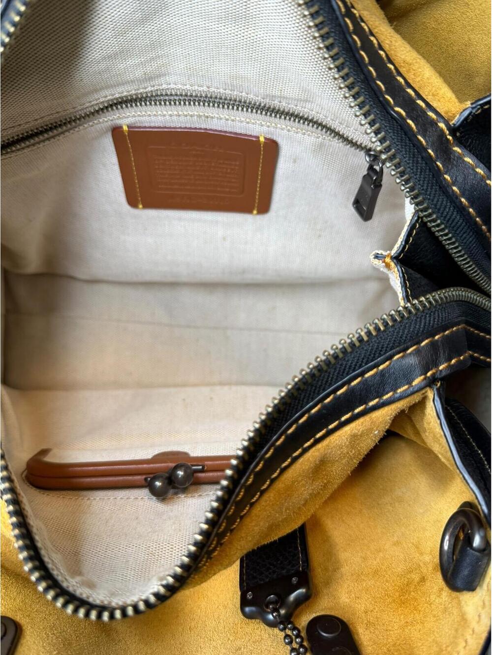 Coach Rogue 31 with Tea Rose Flowers, Glove-Tanned Leather Satchel Rare - Picture 13 of 15